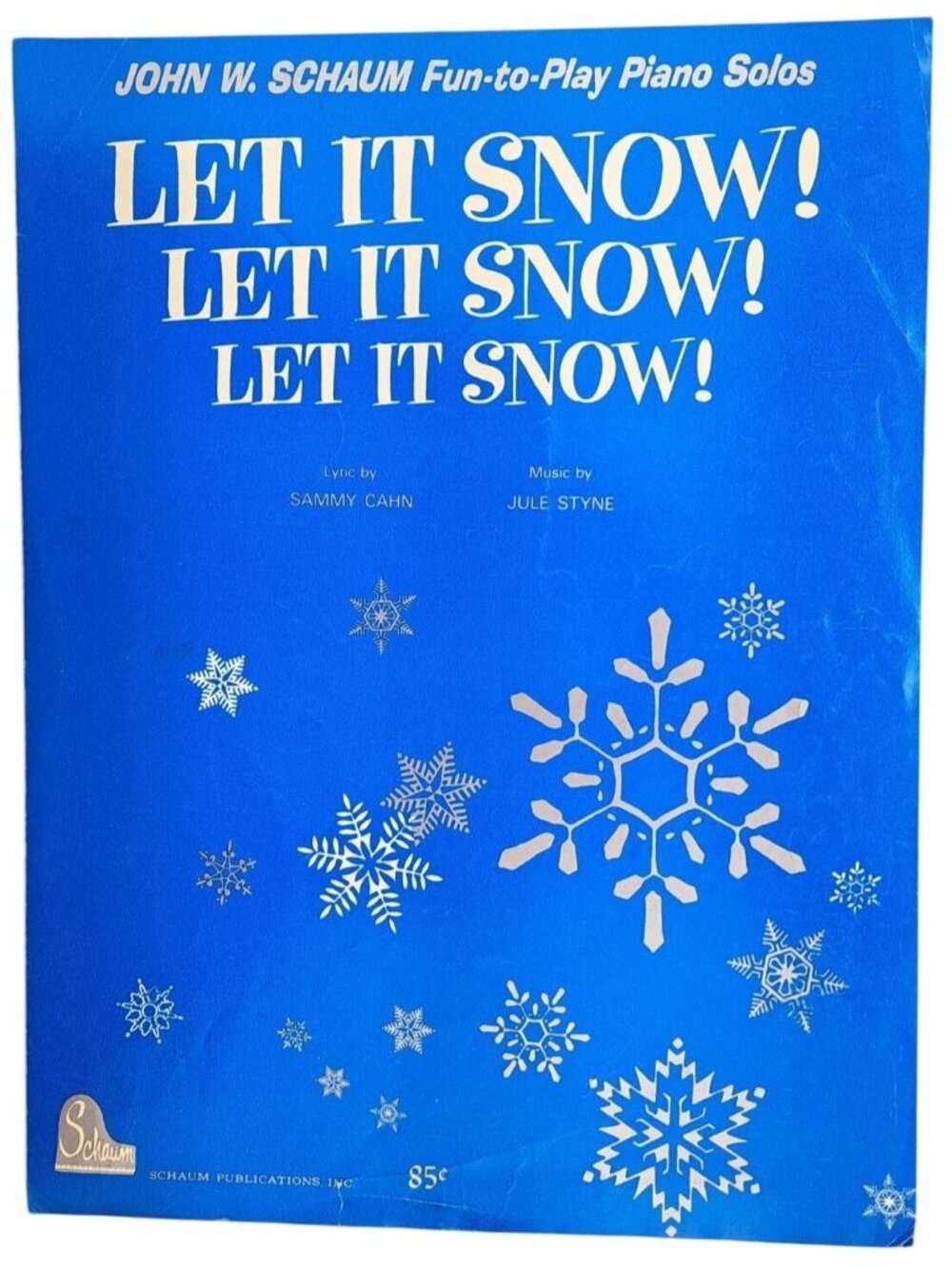 Vintage Let It Snow Piano Solo Sheet Music Christmas Song Sammy Cahn Jule Styne